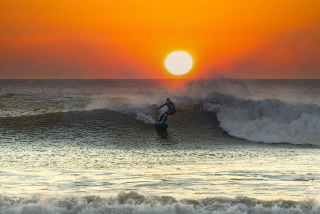 Sunset surf